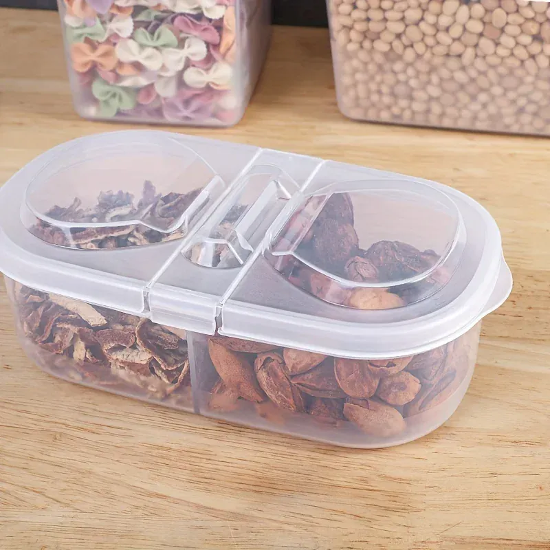 Bac de Rangement Hermétique pour Fruits et Légumes 1,5L à Double Ouverture