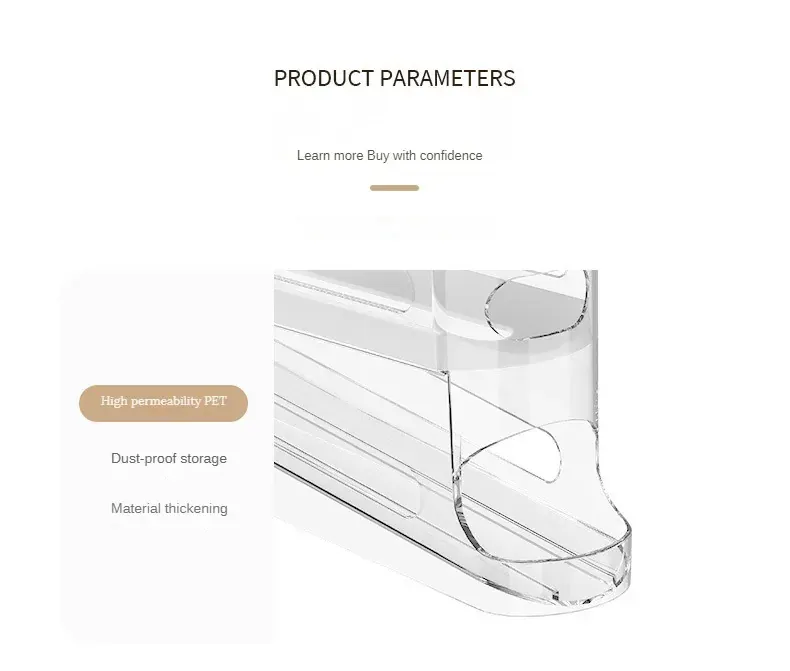 Organiseur Frigo Range-Œufs à Rouleau 12 Œufs - Empilable et Pratique