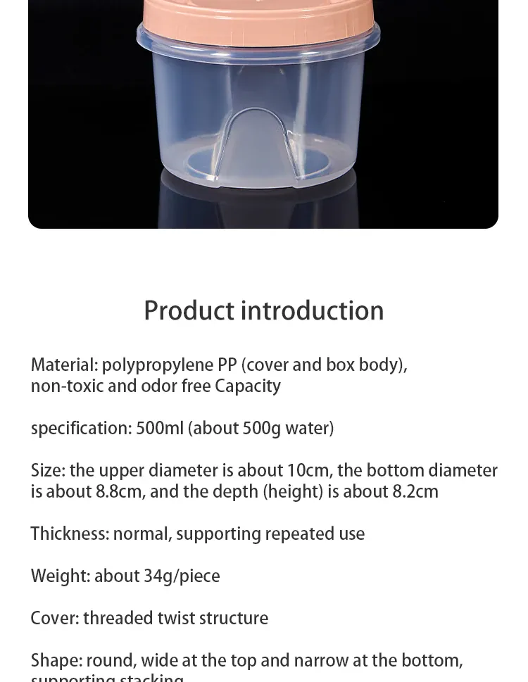 Boîte de Rangement Frigo Hermétique 500ml | 8 Pièces Empilables