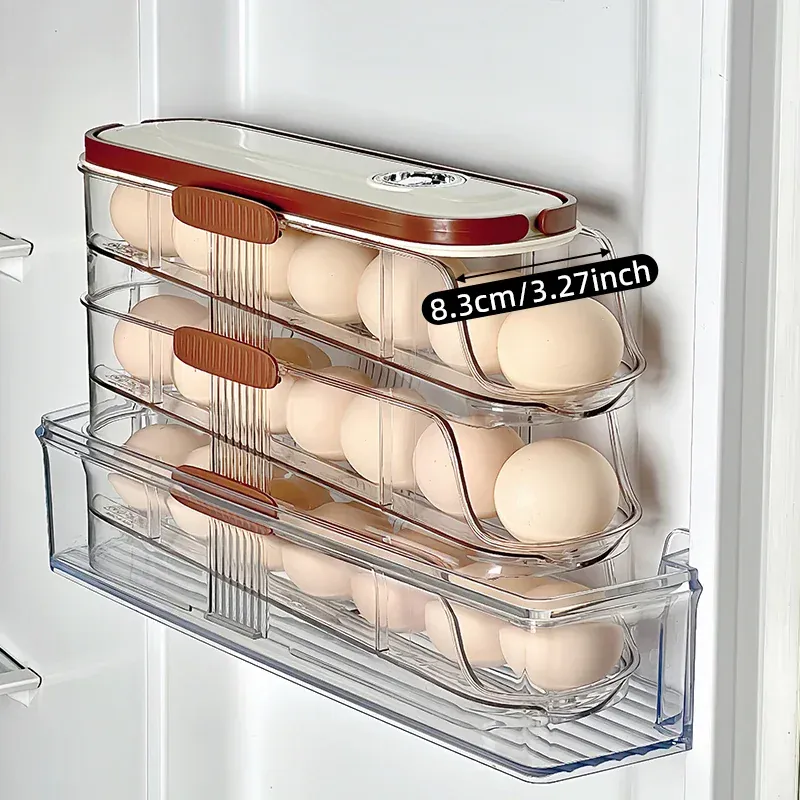 Boîte de Rangement Frigo pour Œufs 24 Pièces avec Poignée Ergonomique