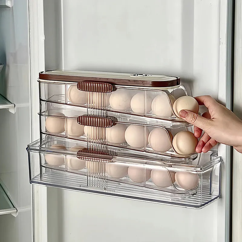 Boîte de Rangement Frigo pour Œufs 24 Pièces avec Poignée Ergonomique