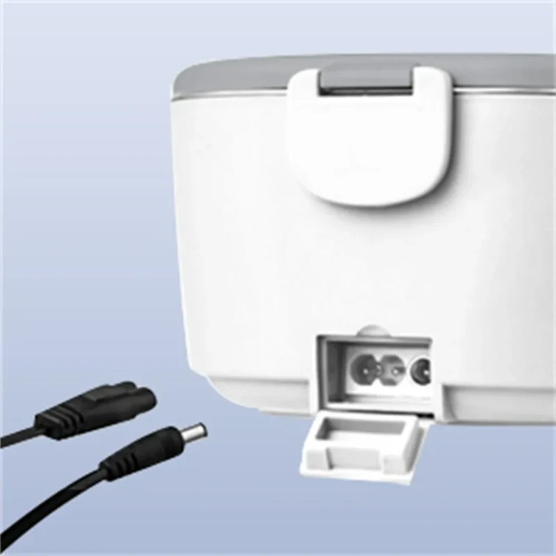 Lunch Box Chauffante Électrique 65 W — Cuve Inox 304 Amovible 1,5 L, 2 Compartiments, Voiture et Secteur