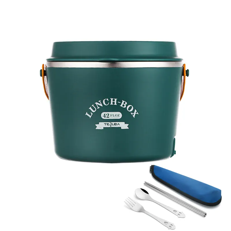 LunchBox Chauffante Électrique Acier Inoxydable 304 — 1,2 L / 48 W / 12 V-220 V