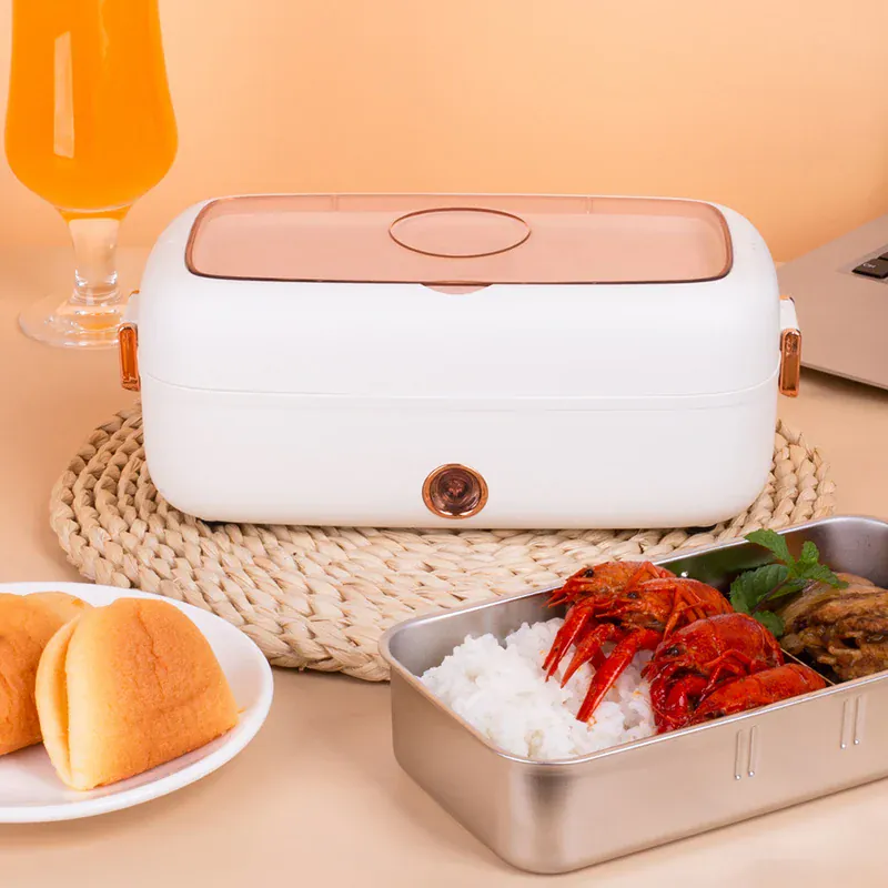 Lunch Box Chauffante Électrique 800 ml — Cuve Inox, 70 °C, USB et Secteur 220 V