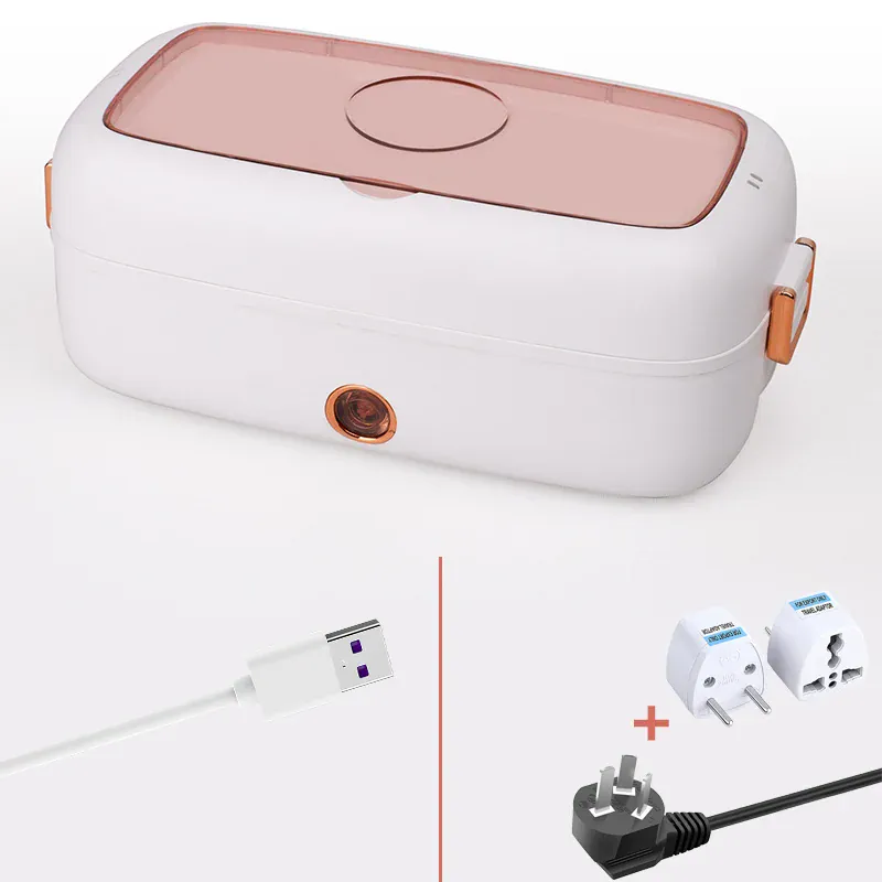 Lunch Box Chauffante Électrique 800 ml — Cuve Inox, 70 °C, USB et Secteur 220 V