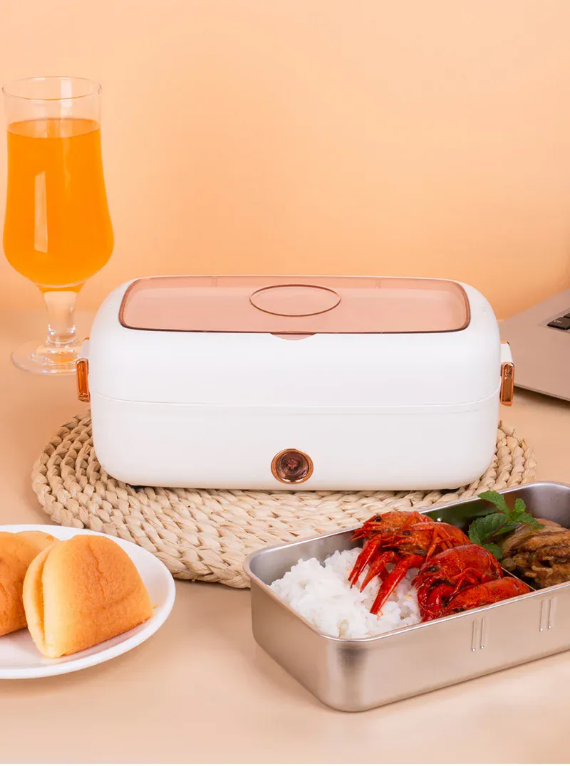 Lunch Box Chauffante Électrique 800 ml — Cuve Inox, 70 °C, USB et Secteur 220 V