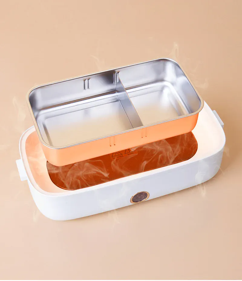 Lunch Box Chauffante Électrique 800 ml — Cuve Inox, 70 °C, USB et Secteur 220 V