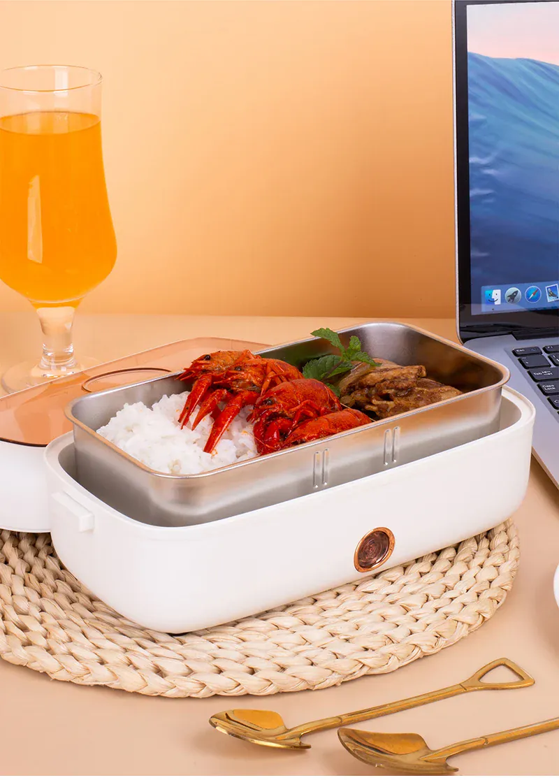 Lunch Box Chauffante Électrique 800 ml — Cuve Inox, 70 °C, USB et Secteur 220 V