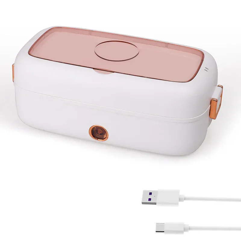 Lunch Box Chauffante Électrique 800 ml — Cuve Inox, 70 °C, USB et Secteur 220 V