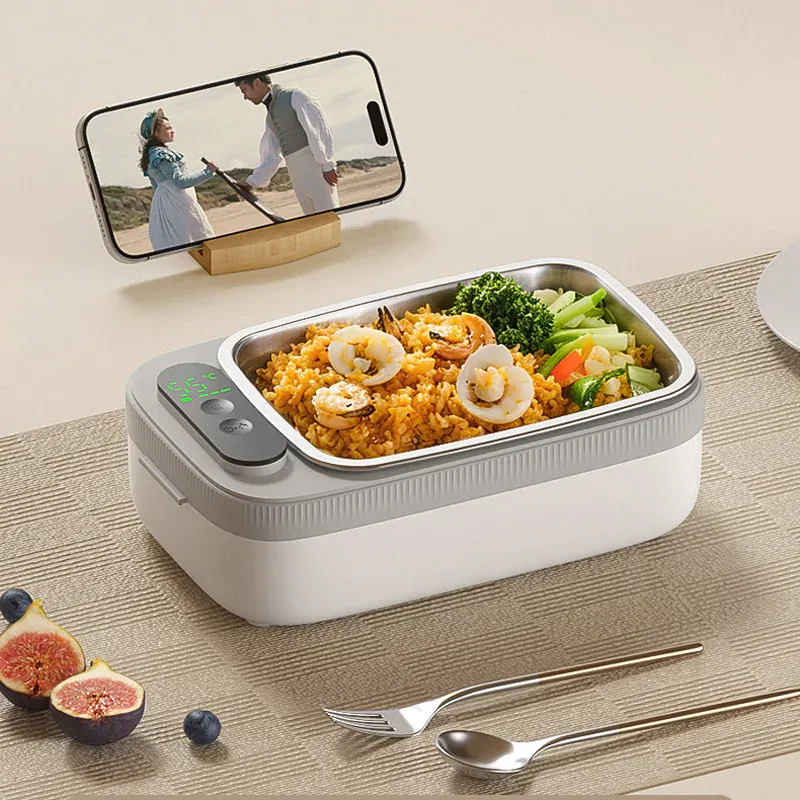 Lunch Box Chauffante Sans Fil 14000mAh — Bac Inox 304 1L, 4 Températures, Minuterie