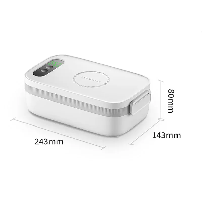 Lunch Box Chauffante Sans Fil 14000mAh — Bac Inox 304 1L, 4 Températures, Minuterie