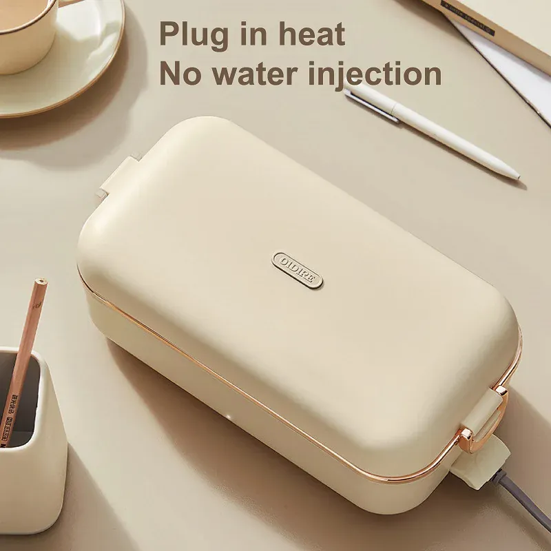 Lunch Box Chauffante Électrique 45W 800ml — Cuve Inox 304, Sans Eau, 70°C