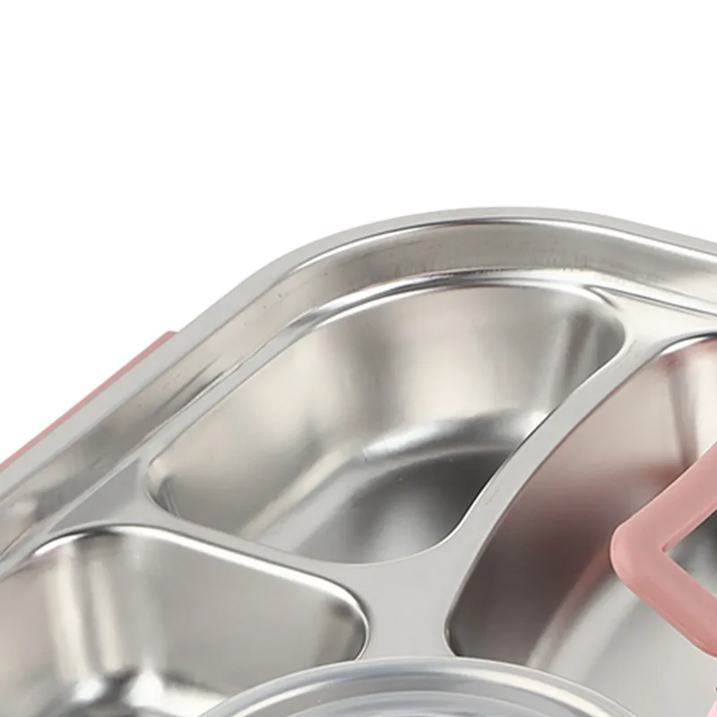 LunchBox Inox — 4 Compartiments, Bol à Soupe 300 ml, Isolation par Eau Chaude