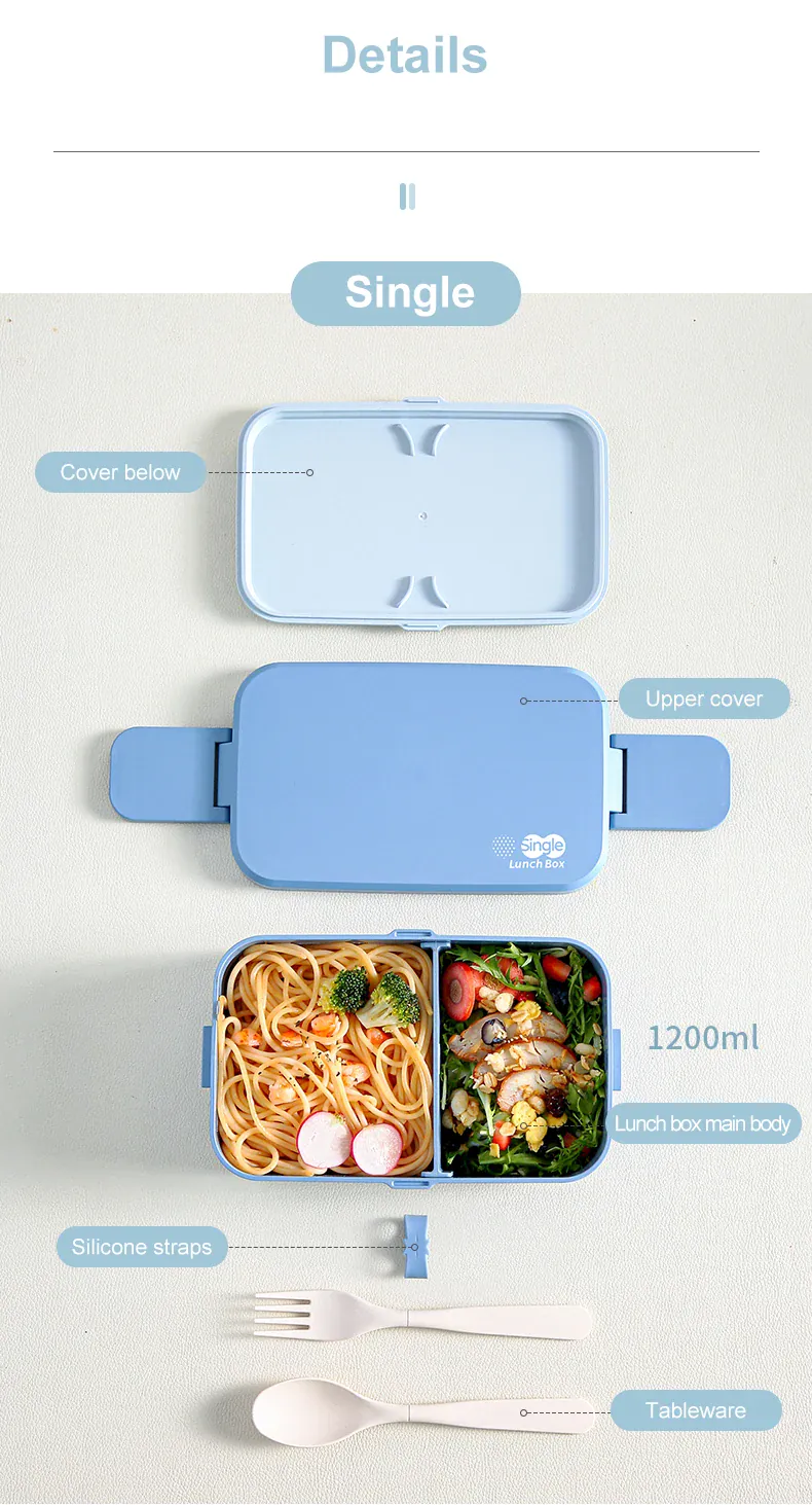 Bento 2 Étages Bambou 760ml + 1200ml | Micro-ondable et Compartimenté