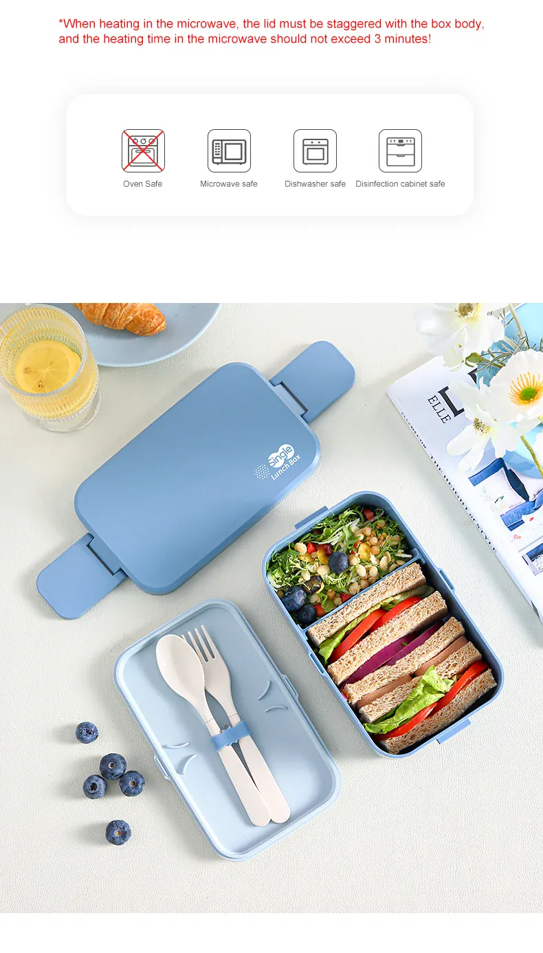 Bento 2 Étages Bambou 760ml + 1200ml | Micro-ondable et Compartimenté