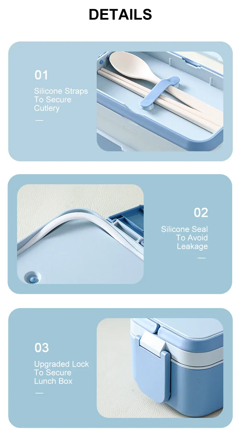 Bento 2 Étages Bambou 760ml + 1200ml | Micro-ondable et Compartimenté