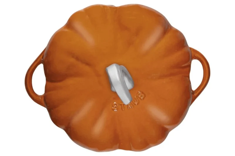 Cocotte Staub citrouille en fonte émaillée orange 24cm
