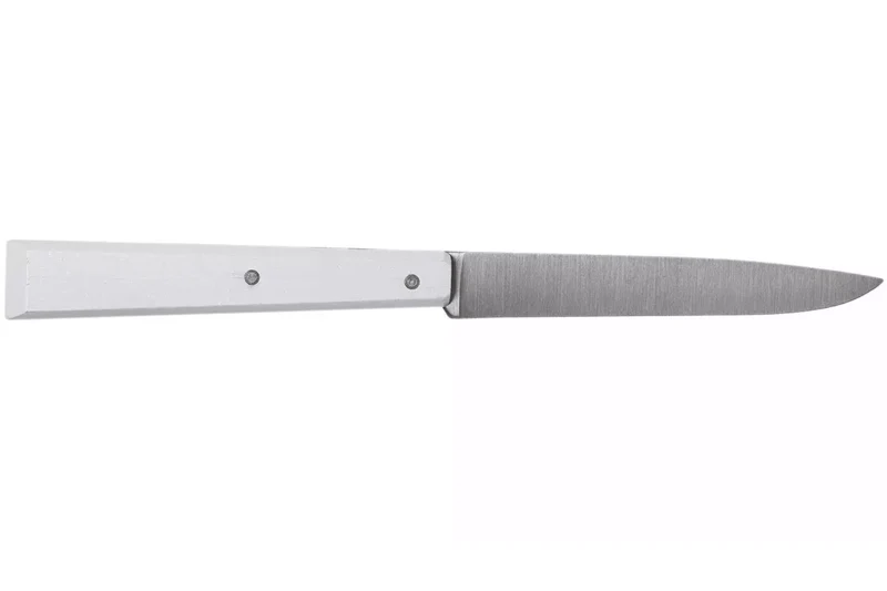 Couteau de table Opinel Bon Appétit Bois n°125 lame 11cm en inox manche en charme blanc