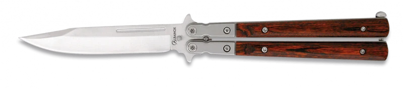 Couteau papillon élégant bois et acier