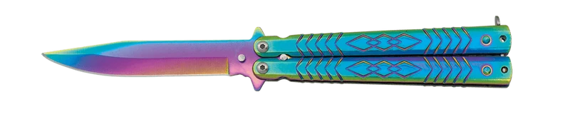Couteau papillon violet