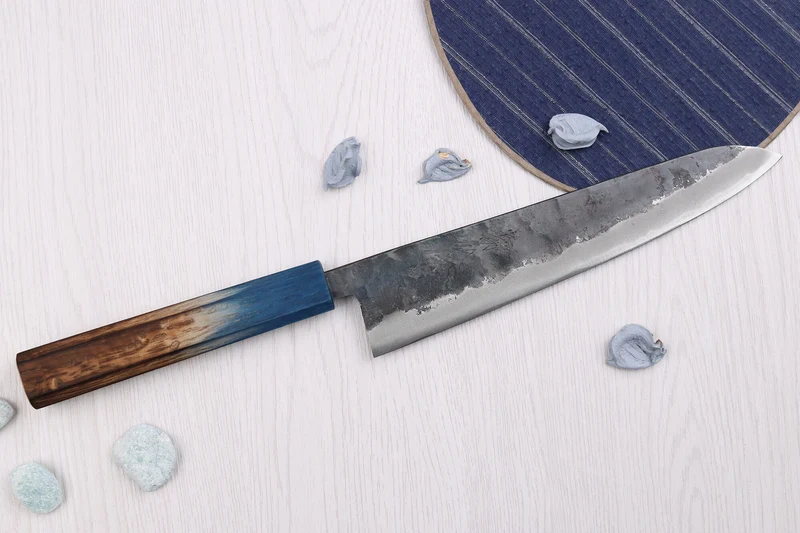 Couteau de chef 21cm japonais artisanal Yoshihiro Rugged Black