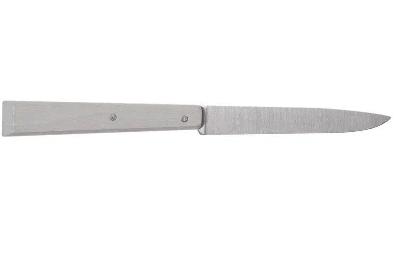 Couteau de table Opinel Bon Appétit Bois n°125 lame 11cm en inox manche en charme gris