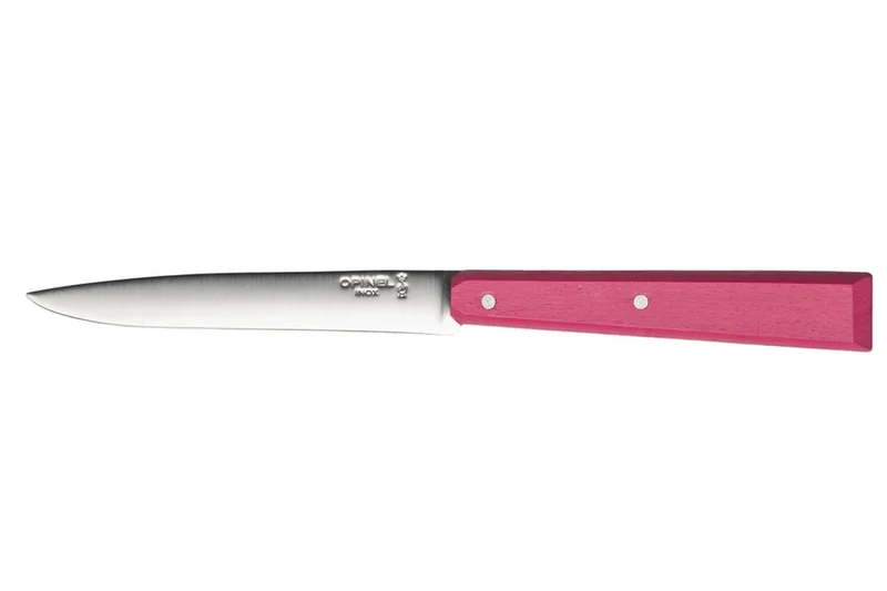Couteau de table Opinel Bon Appétit Bois n°125 lame 11cm en inox manche en charme fuchsia