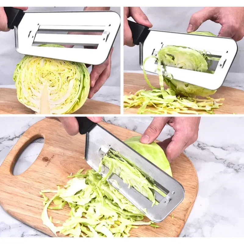 Coupe-légumes Inox Multifonction avec Poignée | Slicer de Chou