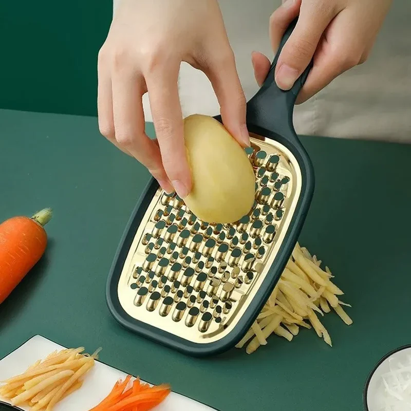 Coupe-légumes Multifonction Inox 2 Lames | Râpe à Fruits et Légumes