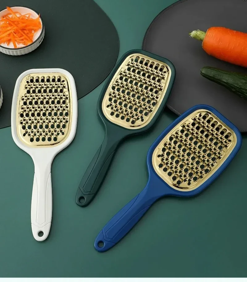Coupe-légumes Multifonction Inox 2 Lames | Râpe à Fruits et Légumes