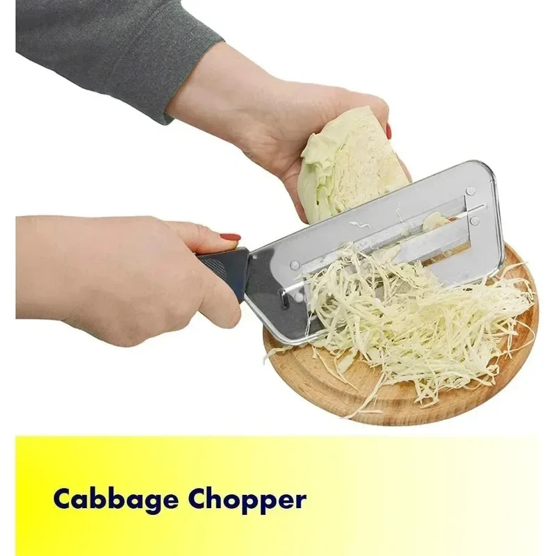 Coupe-légumes Inox Multifonction | Slicer Lame Plate Acier 2 pièces