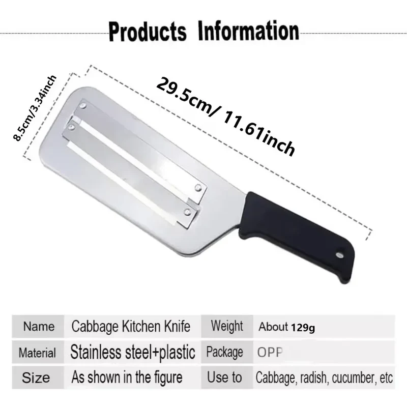 Coupe-légumes Inox Multifonction | Slicer Lame Plate Acier 2 pièces