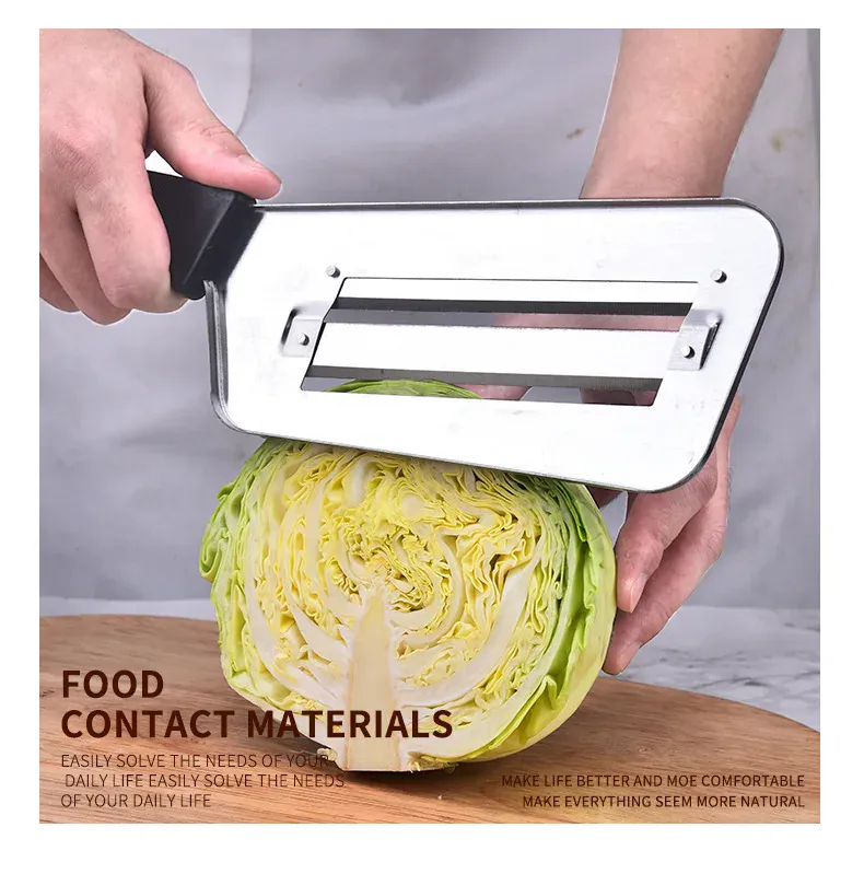 Coupe-légumes Inox Multifonction | Slicer Lame Plate Acier 2 pièces