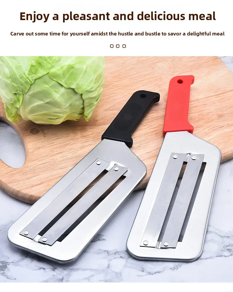 Coupe-légumes Inox Multifonction | Slicer Lame Plate Acier 2 pièces