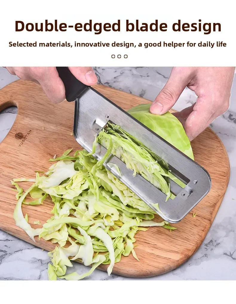 Coupe-légumes Inox Multifonction | Slicer Lame Plate Acier 2 pièces