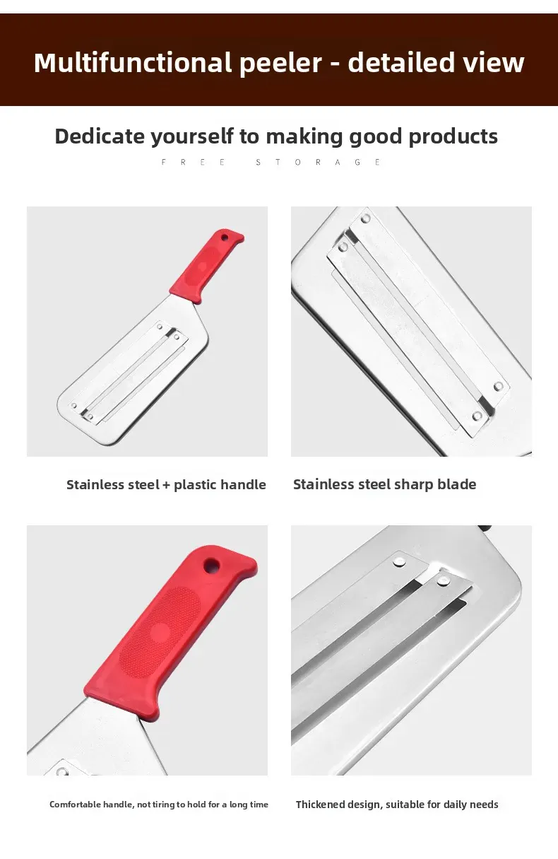Coupe-légumes Inox Multifonction | Slicer Lame Plate Acier 2 pièces