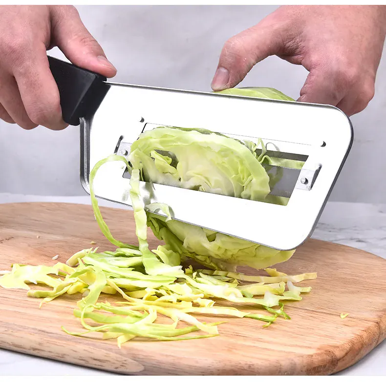 Coupe-légumes Inox Multifonction | Slicer Lame Plate Acier 2 pièces