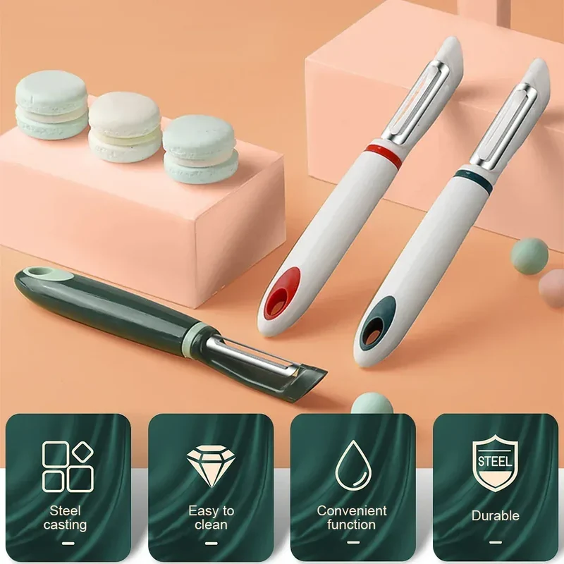 Éplucheur en Acier Inoxydable | Lot de 3 Outils Pratiques
