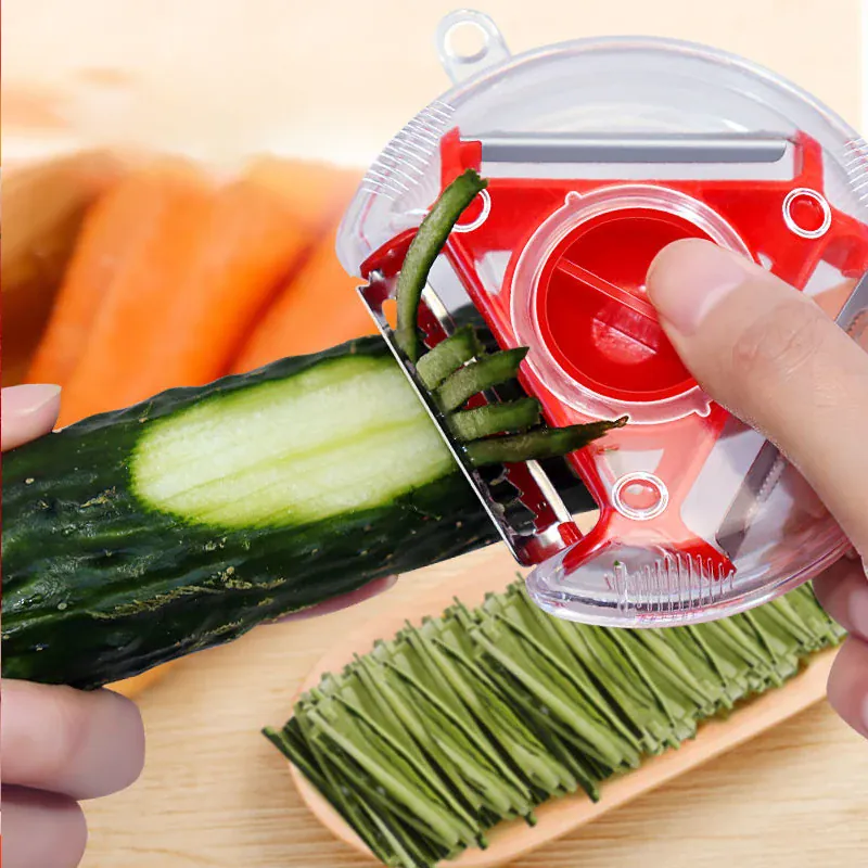 Éplucheur Multifonction en Acier Inoxydable | Lot de 3 Outils de Cuisine