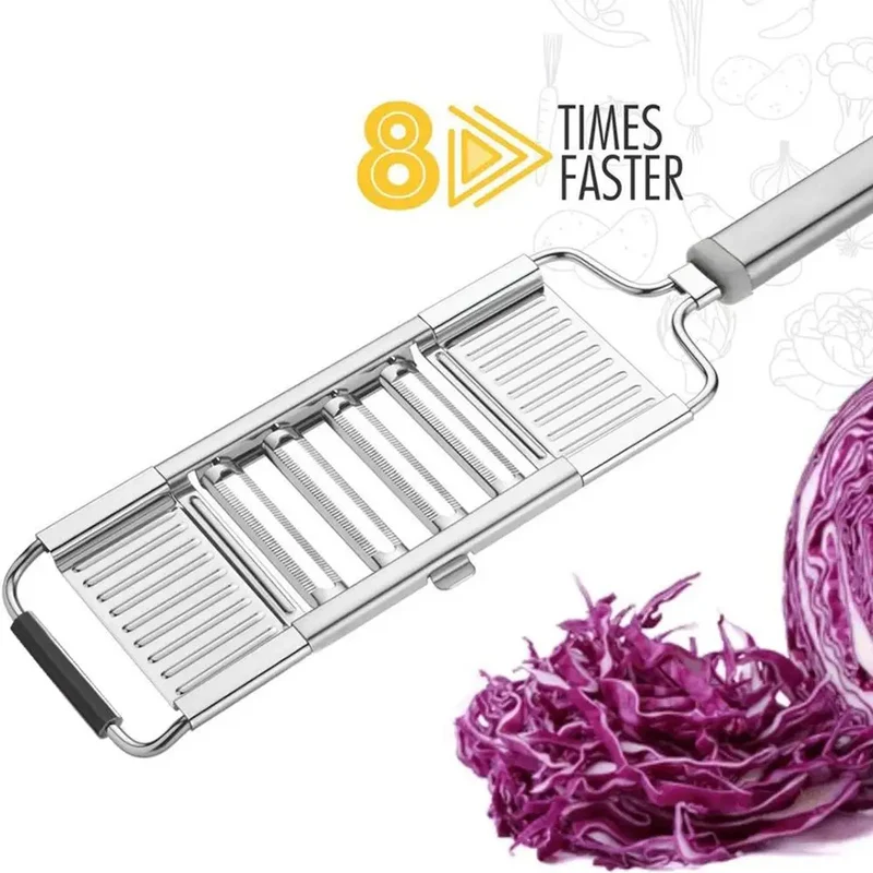 Coupe-légumes Multifonction 4 Lames Inox pour Fruits et Légumes