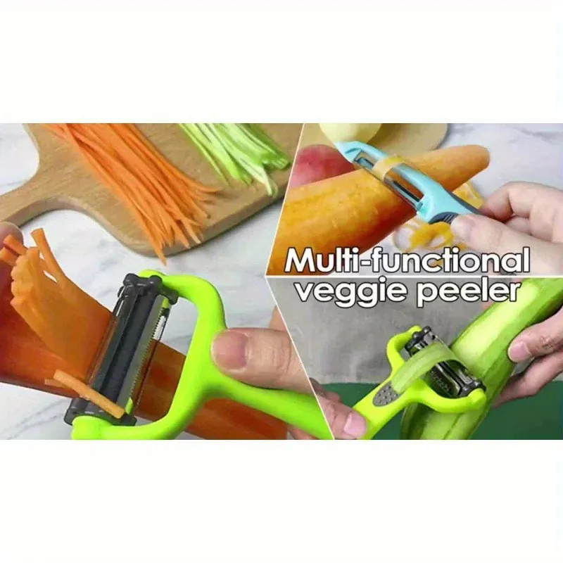 Éplucheur Multifonction 3 en 1 en Acier Inoxydable | Outils de Cuisine