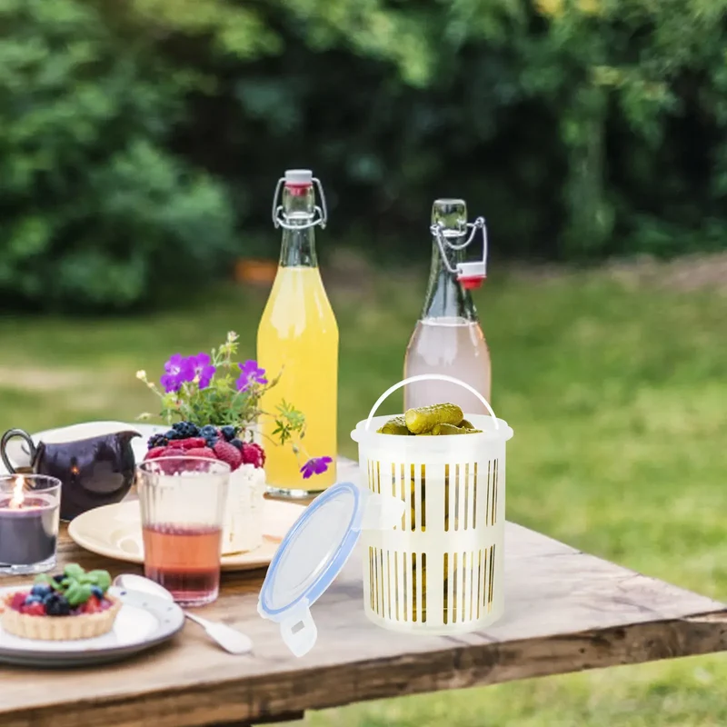 Bac de Fermentation Hermétique 2L - Conservation Légumes avec Égouttoir
