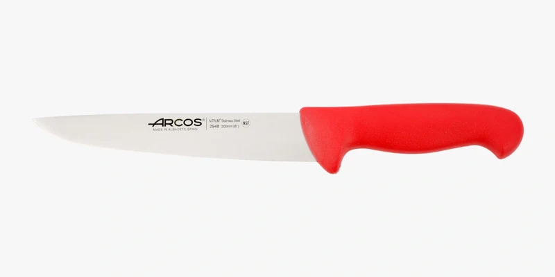 Cuchillo Carnicero color rojo Serie 2900 200 mm