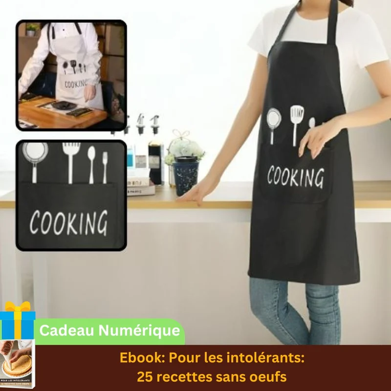 Tablier de cuisine noir｜Librecook™