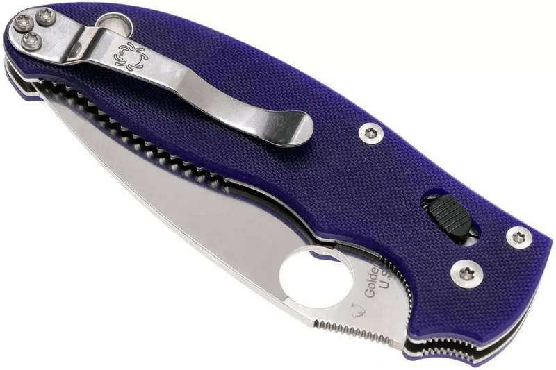 Couteau pliant Spyderco Manix 2 C101GPDBL2 manche G10 bleu 11,8cm