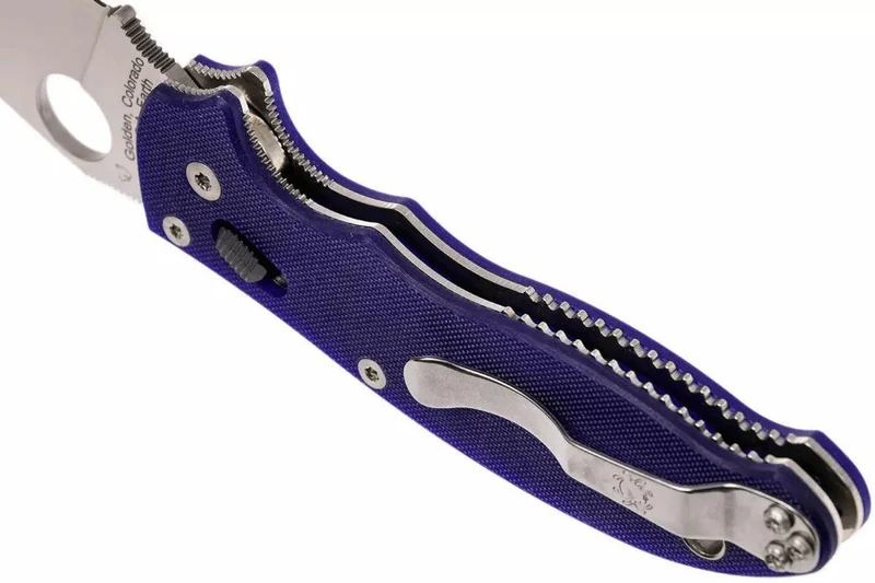 Couteau pliant Spyderco Manix 2 C101GPDBL2 manche G10 bleu 11,8cm