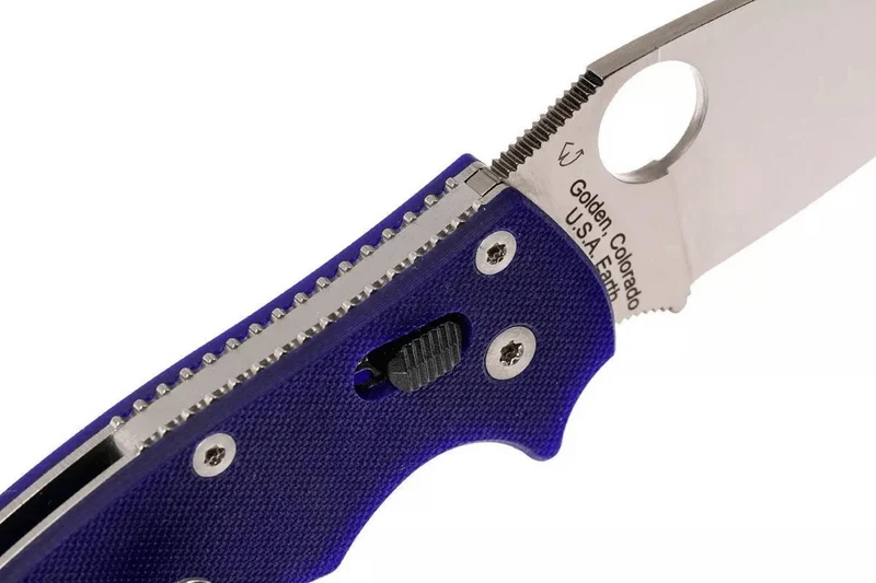 Couteau pliant Spyderco Manix 2 C101GPDBL2 manche G10 bleu 11,8cm