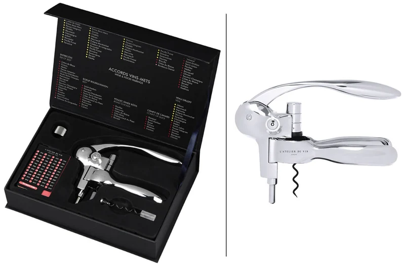 Coffret tire bouchon L'Atelier du vin Oeno Box Sommelier métal chromé