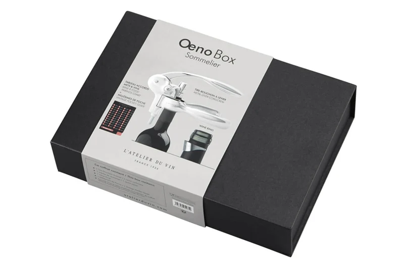 Coffret tire bouchon L'Atelier du vin Oeno Box Sommelier métal chromé