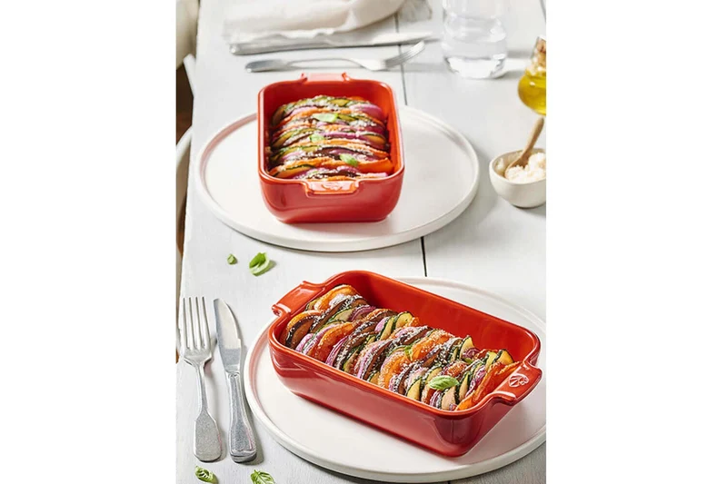 Plat four individuel rectangle Peugeot Appolia en céramique écru 22x12x4,5cm